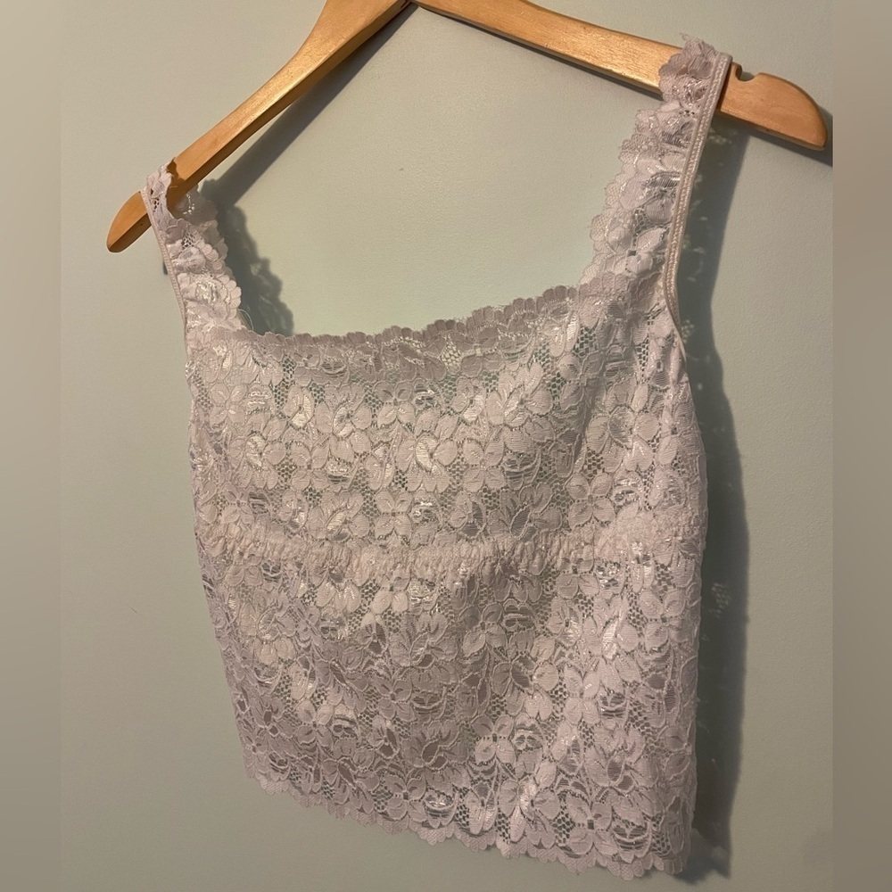 Fashion Bug White Lace Top Large - Picture 6 of 6
